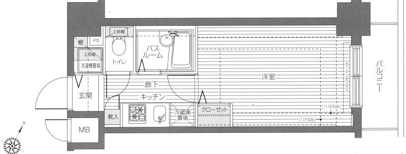 東京都港区芝浦１ 三田駅 1K マンション 賃貸物件詳細