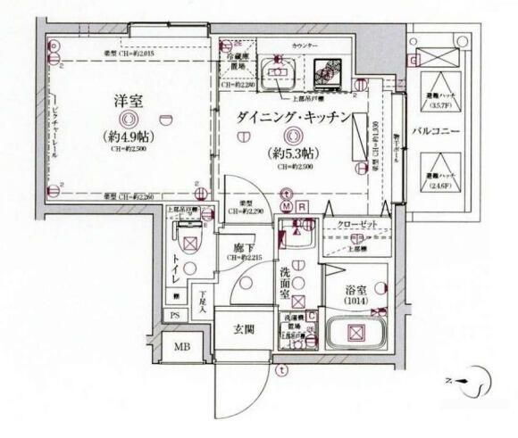 東京都墨田区東駒形３ 本所吾妻橋駅 1DK マンション 賃貸物件詳細