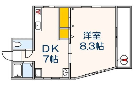 広島県広島市中区羽衣町 鷹野橋駅 1DK マンション 賃貸物件詳細