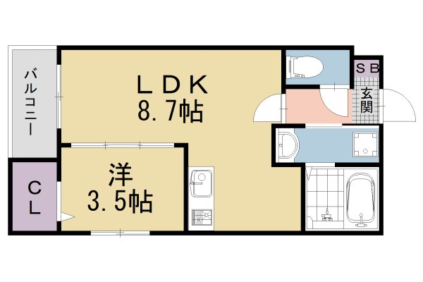 京都府京都市山科区大塚元屋敷町 東野駅 1LDK アパート 賃貸物件詳細