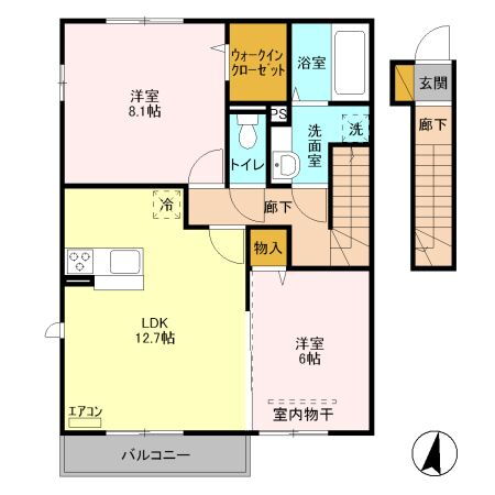 埼玉県吉川市中央１ 吉川駅 2LDK アパート 賃貸物件詳細