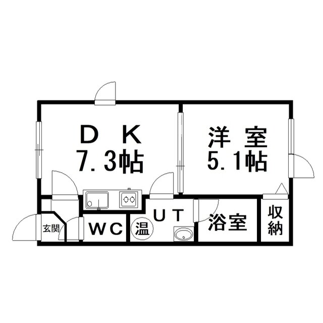 北海道釧路市文苑３ 釧路駅 1DK アパート 賃貸物件詳細