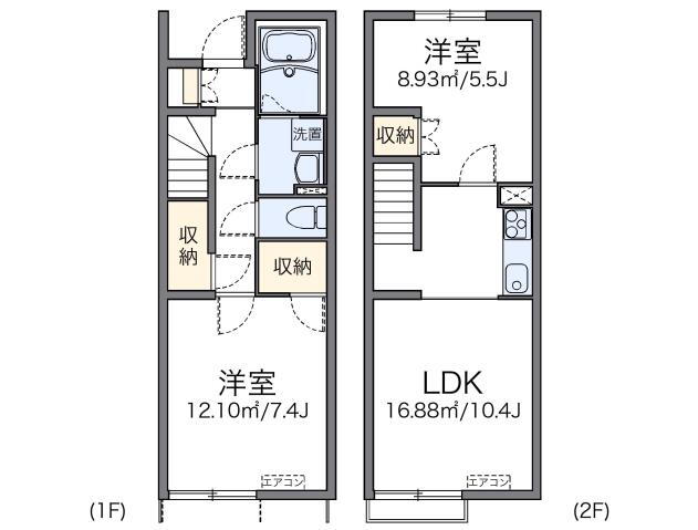 徳島県板野郡藍住町住吉字若宮 勝瑞駅 2LDK アパート 賃貸物件詳細