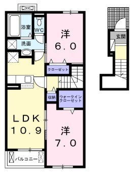 岡山県倉敷市玉島乙島 新倉敷駅 2LDK アパート 賃貸物件詳細