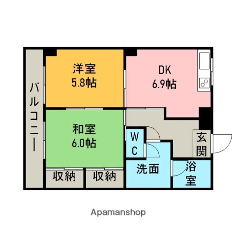 愛知県安城市横山町寺田 三河安城駅 2DK マンション 賃貸物件詳細