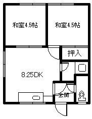 北海道旭川市大町二条１１ 2DK アパート 賃貸物件詳細