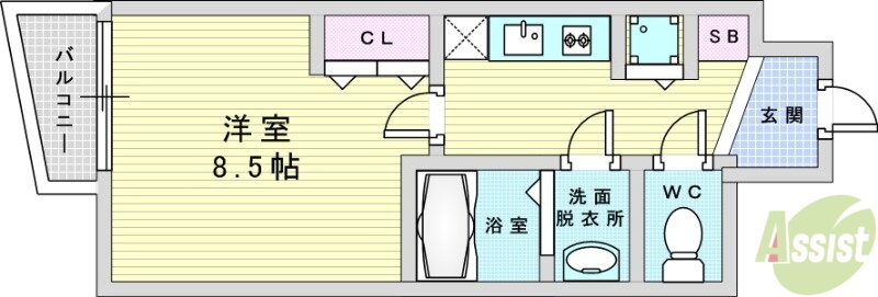 大阪府大阪市淀川区西中島２ 西中島南方駅 1K マンション 賃貸物件詳細