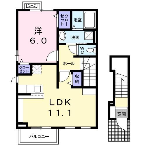 サンリット 2階 1LDK 賃貸物件詳細