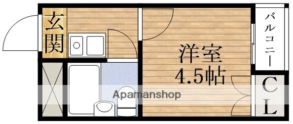 ケアンズクラブ帝塚山 4階 1K 賃貸物件詳細