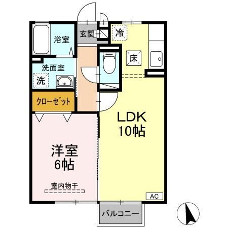 山梨県甲府市上曽根町 甲府駅 1LDK アパート 賃貸物件詳細