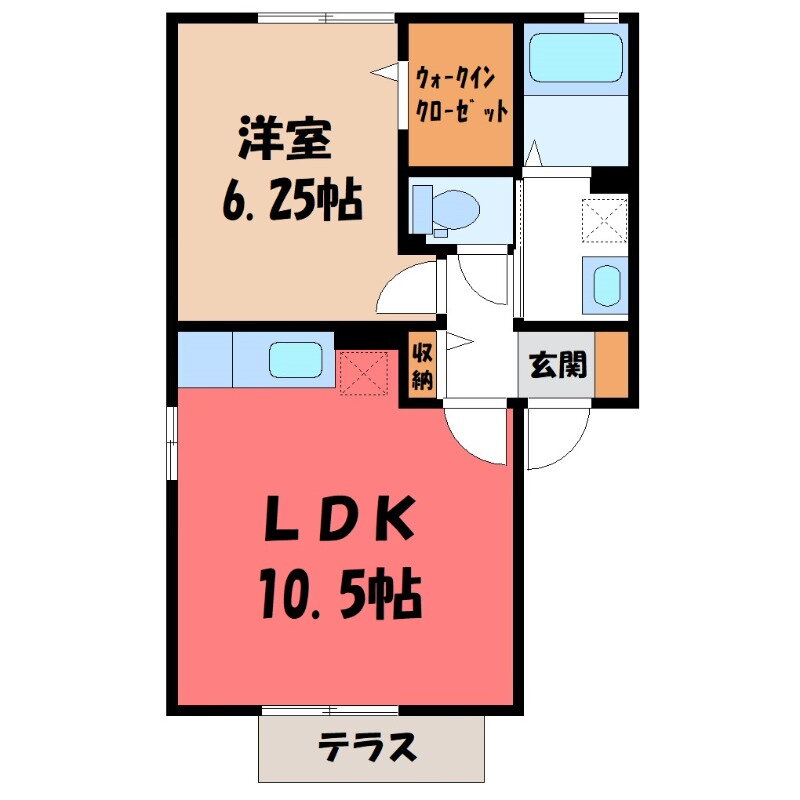 埼玉県行田市緑町 行田市駅 1LDK アパート 賃貸物件詳細