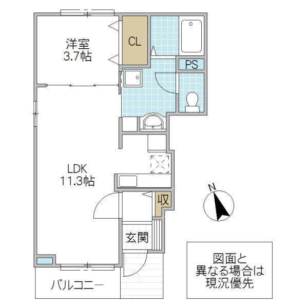ベルソレイユ　ＩＩ 1階 1LDK 賃貸物件詳細