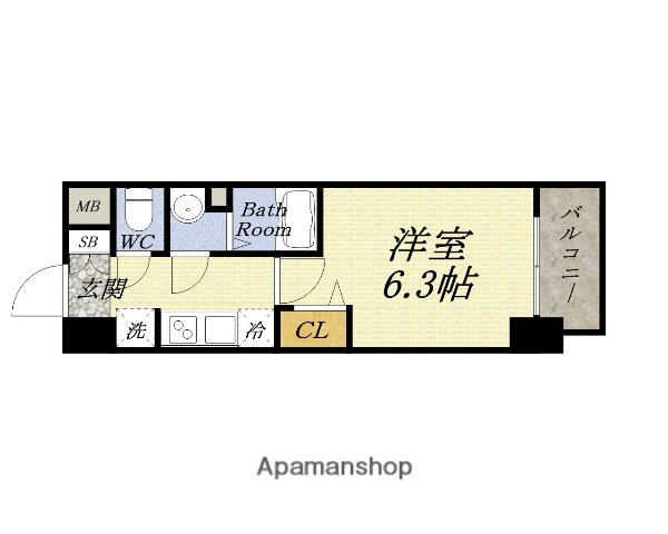 大阪府大阪市西区本田４ 九条駅 1K マンション 賃貸物件詳細