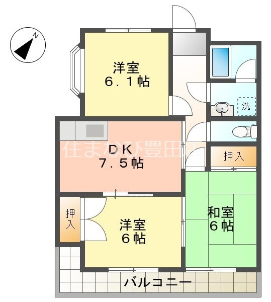 愛知県豊田市山之手７ 三河豊田駅 3DK マンション 賃貸物件詳細