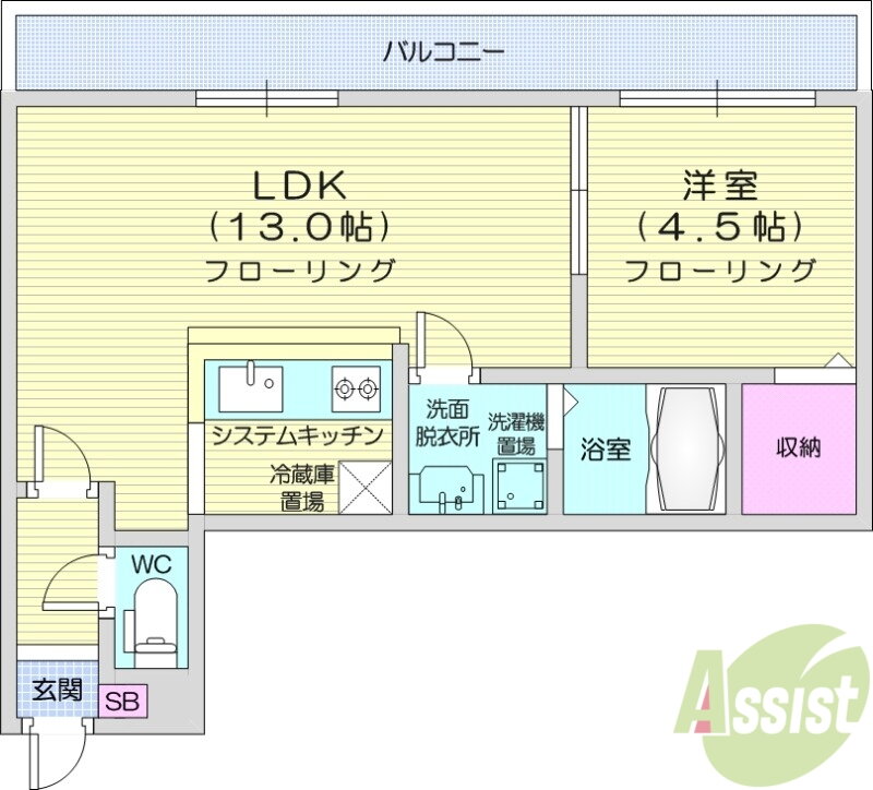 北海道札幌市手稲区富丘一条６ 稲積公園駅 1LDK マンション 賃貸物件詳細