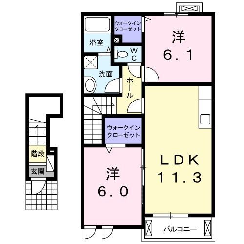 愛知県一宮市三ツ井５ 尾張一宮駅 2LDK アパート 賃貸物件詳細