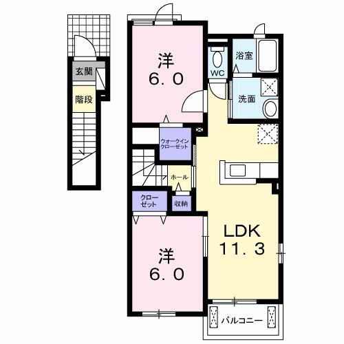 千葉県佐倉市臼井 京成臼井駅 2LDK アパート 賃貸物件詳細
