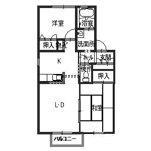 兵庫県姫路市広畑区小松町２ 広畑駅 2LDK アパート 賃貸物件詳細