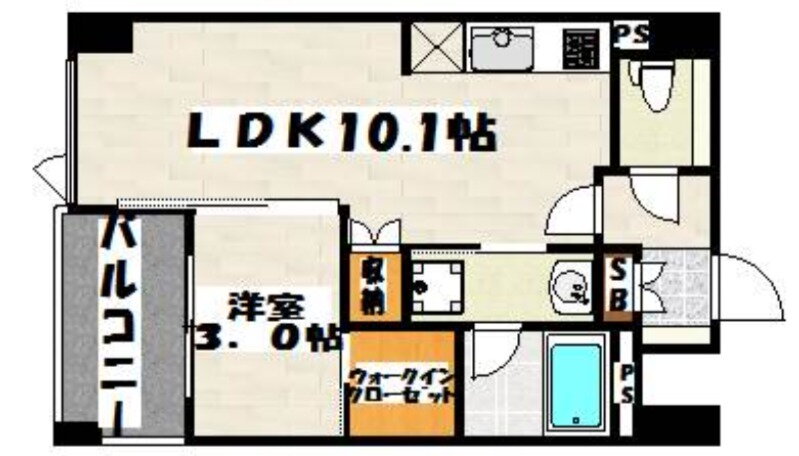 福岡県福岡市博多区堅粕４ 博多駅 1LDK マンション 賃貸物件詳細