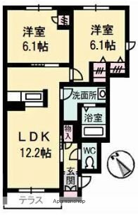 徳島県板野郡藍住町徳命字名田 2LDK アパート 賃貸物件詳細