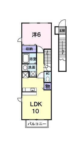 愛媛県松山市鴨川１ 本町六丁目駅 1LDK アパート 賃貸物件詳細