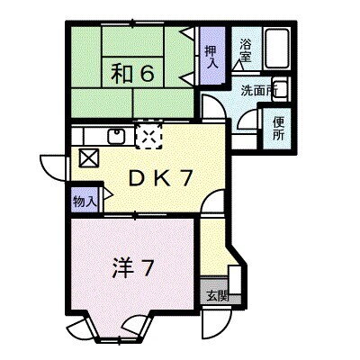 和歌山県海南市大野中 海南駅 2DK アパート 賃貸物件詳細