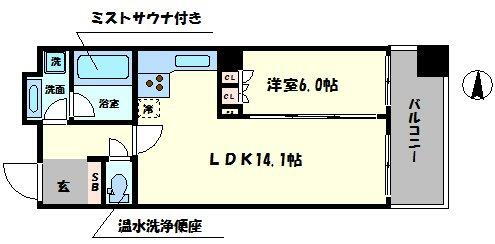 リーガル四ツ橋立売堀ＩＩ 8階 1LDK 賃貸物件詳細
