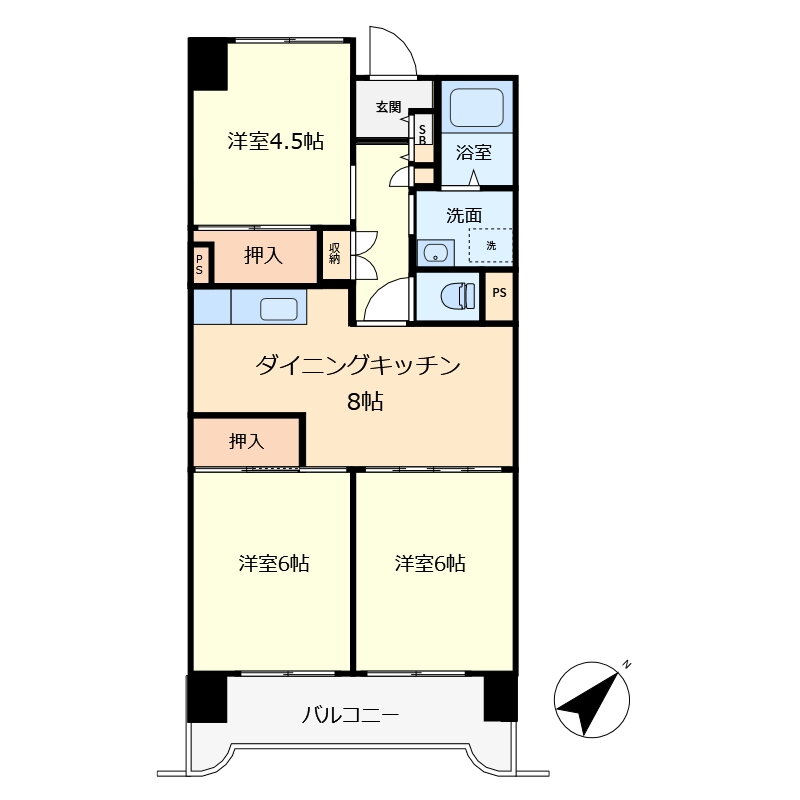 愛知県名古屋市南区元塩町５ 本星崎駅 3DK マンション 賃貸物件詳細