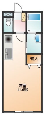 ＥＭ・Ｈｅａｌｔｈｙ　Ｖｉｌｌａ　松本台イースト 2階 1K 賃貸物件詳細