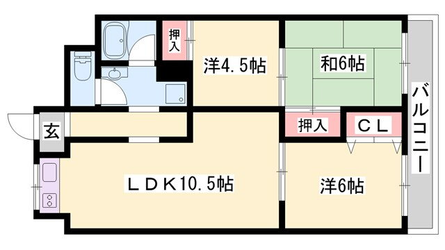 兵庫県姫路市田寺１ 山陽姫路駅 2LDK マンション 賃貸物件詳細