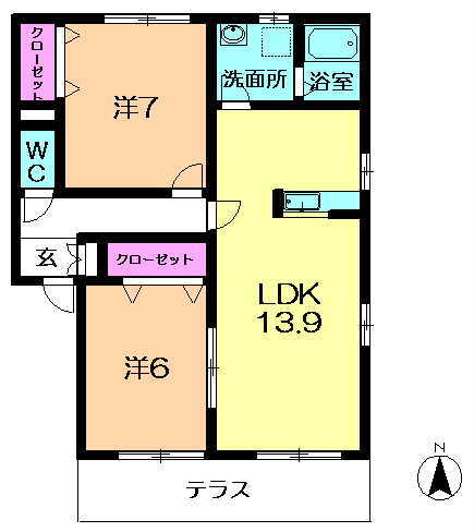 奈良県奈良市押熊町 大和西大寺駅 2LDK アパート 賃貸物件詳細