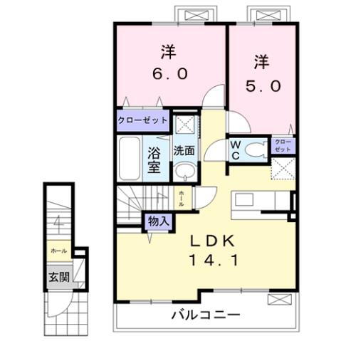 熊本県八代市松江町 新八代駅 2LDK アパート 賃貸物件詳細