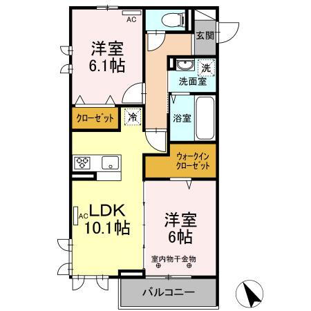 山形県酒田市本町３ 酒田駅 2LDK アパート 賃貸物件詳細
