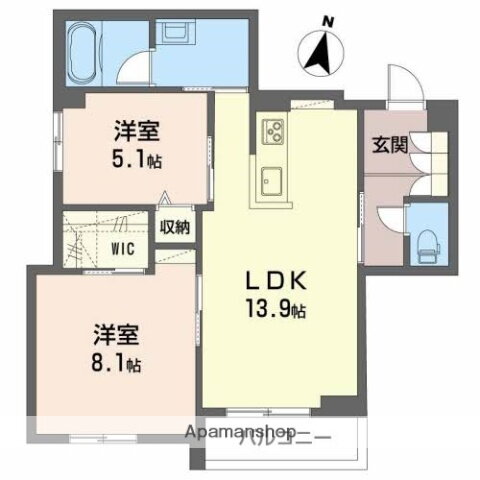 ル・フレーズ（ＢＥＬＳ認証・ＺＥＨ） 3階 2LDK 賃貸物件詳細