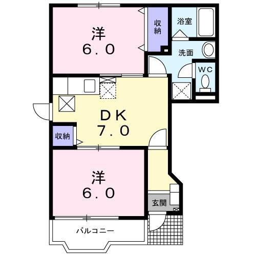 栃木県小山市大字横倉新田 小山駅 2DK アパート 賃貸物件詳細