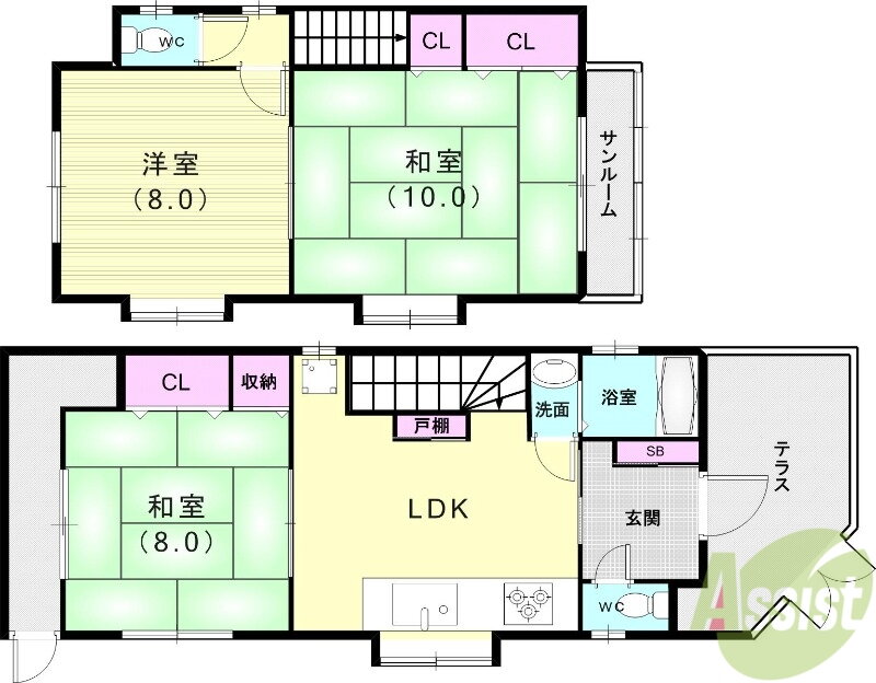東灘区田中町３丁目戸建 3LDK 賃貸物件詳細