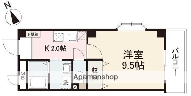 香川県高松市上之町３ 三条駅 1K マンション 賃貸物件詳細