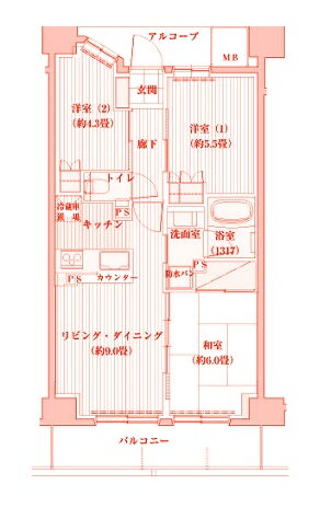 神奈川県横浜市神奈川区片倉１ 三ツ沢上町駅 3LDK マンション 賃貸物件詳細