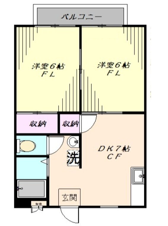 東京都足立区鹿浜８ 谷在家駅 2DK アパート 賃貸物件詳細