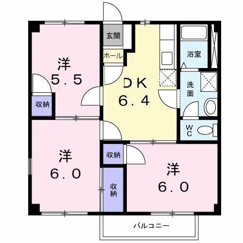 栃木県宇都宮市岩曽町 宇都宮駅 3DK アパート 賃貸物件詳細