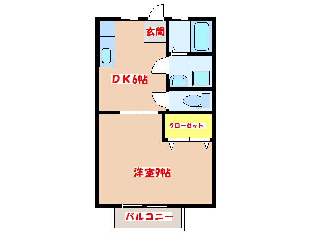 コーポ新本城 2階 1DK 賃貸物件詳細