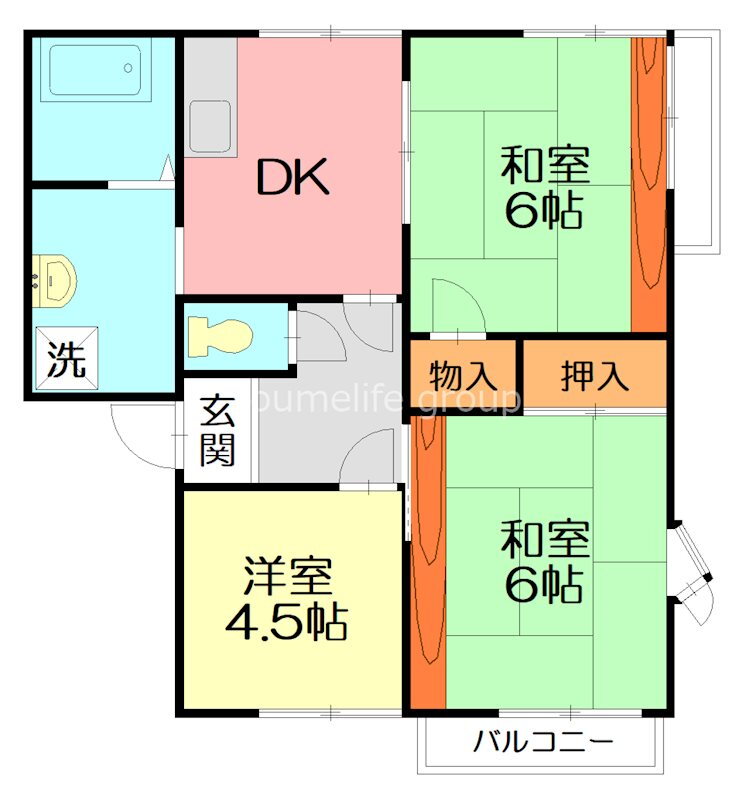 スプリングシャトー 2階 3DK 賃貸物件詳細