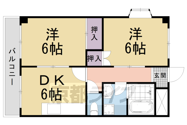 京都府京都市南区上鳥羽苗代町 十条駅 2DK マンション 賃貸物件詳細