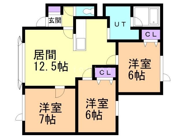 北海道旭川市錦町１５ 3LDK アパート 賃貸物件詳細