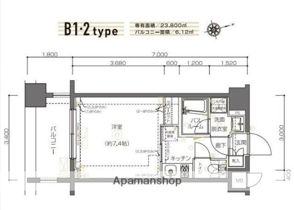 神奈川県川崎市川崎区宮本町 京急川崎駅 1K マンション 賃貸物件詳細