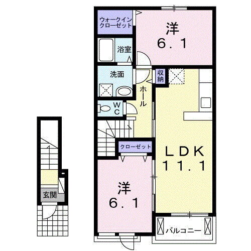 茨城県龍ヶ崎市立野 竜ヶ崎駅 2LDK アパート 賃貸物件詳細