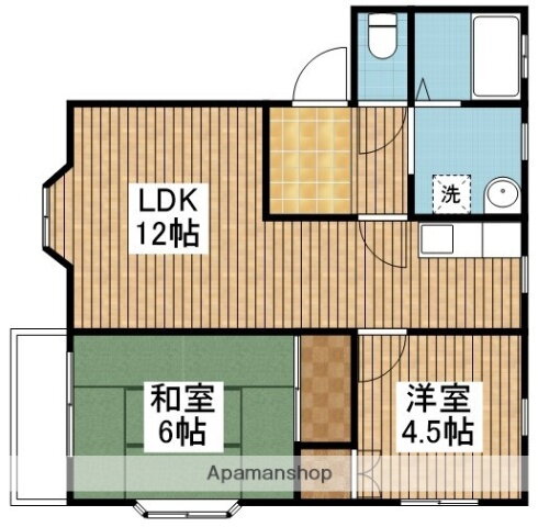 カワサキファーストハイツＡ棟 2階 2LDK 賃貸物件詳細