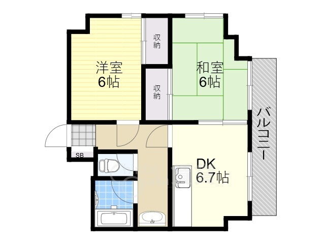 大阪府豊中市箕輪１ 豊中駅 2DK マンション 賃貸物件詳細