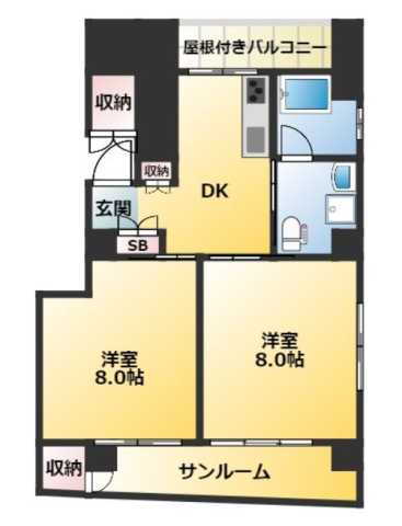 東京都荒川区西日暮里２ 日暮里駅 2DK マンション 賃貸物件詳細