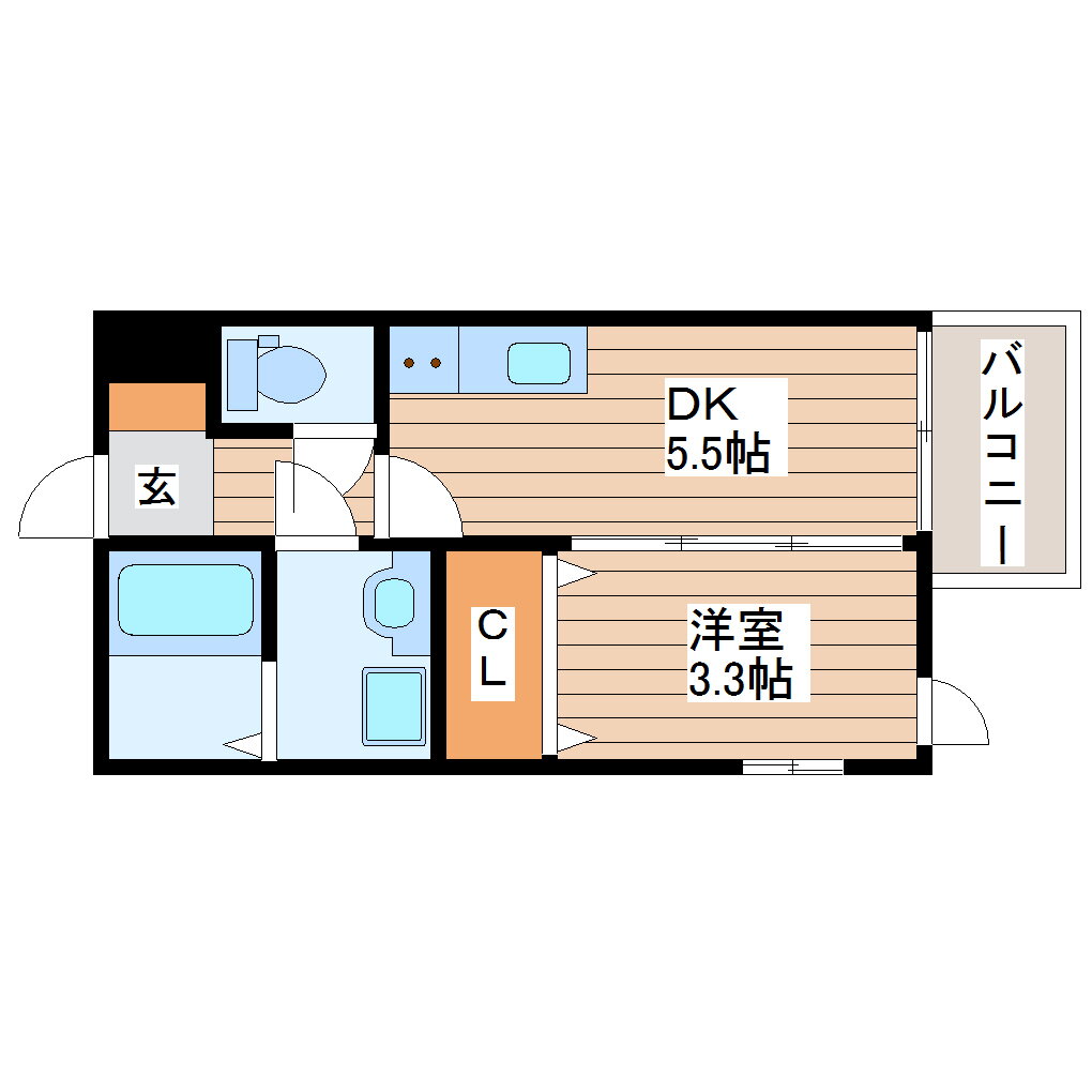 Ａｍｏｕｒ（アムール）新寺 1階 1DK 賃貸物件詳細
